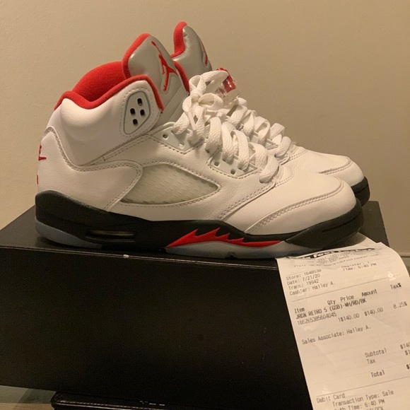 Jordan 5 Retro Fire Red Silver Tongue 2020 (GS) main image 4